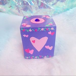 vintage 2000s coin bank from claire’s (purple)